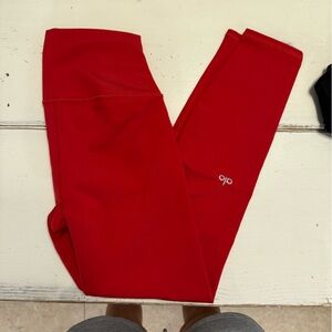 ALO Yoga Red Leggings Vibrant Athletic Wear